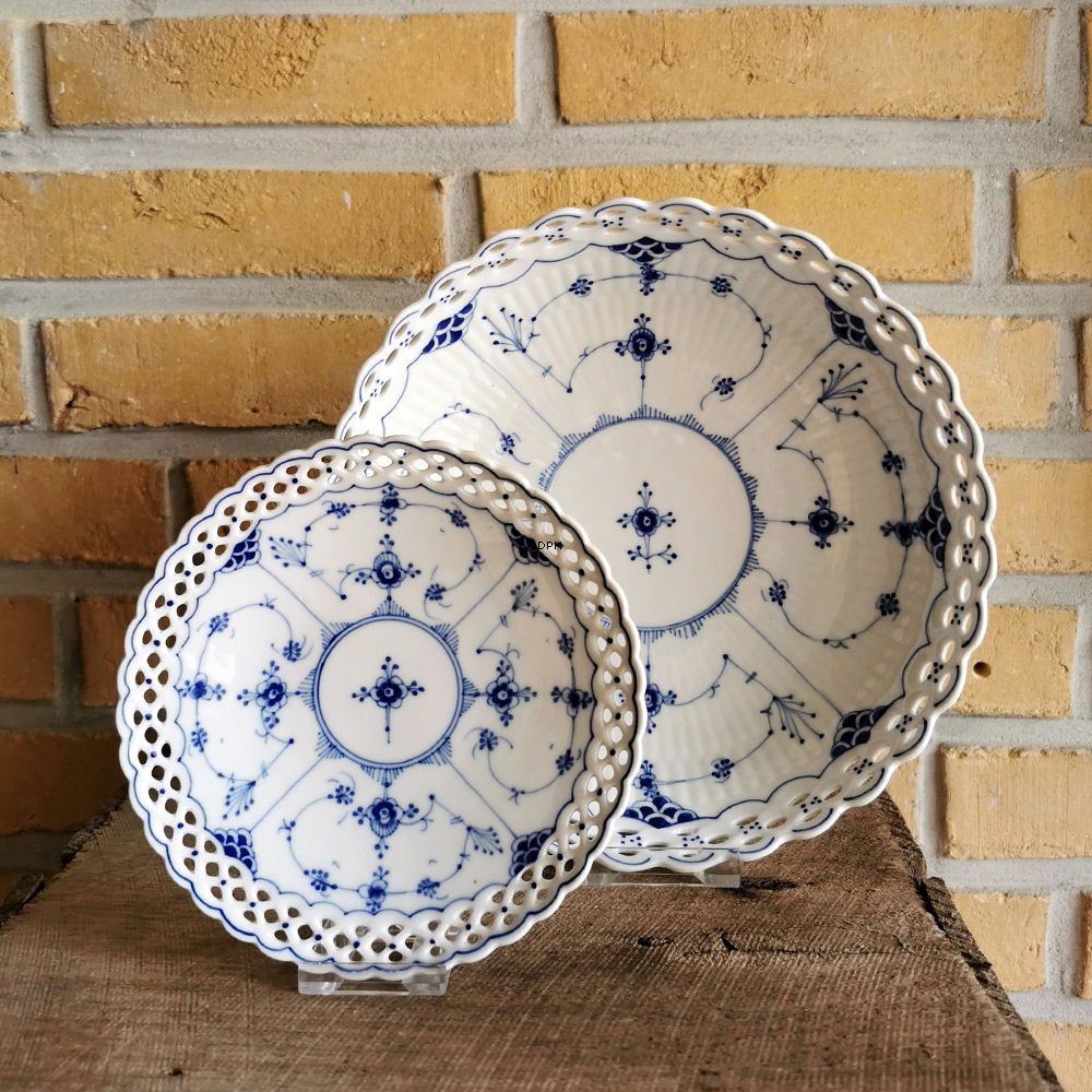 Musselmalet, Skål med blondekant  Ø 23 cm, Bavaria Schumann