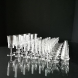 Vintage Crystal Wine Glasses Drinking Glasses SET total of 58 pieces