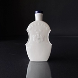 Dram-Flasche / Karaffe mit Stöpsel, weiß mit blau, verziert mit einer Königskrone und Heering-Monogramm, Royal Copenhagen