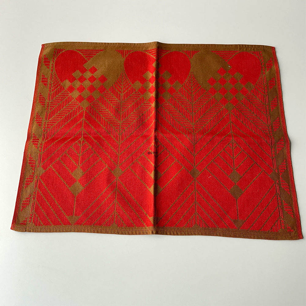 Georg Jensen Damask Jul Dækkeserviet, Gammel, små julehjerter 50 x 38 cm