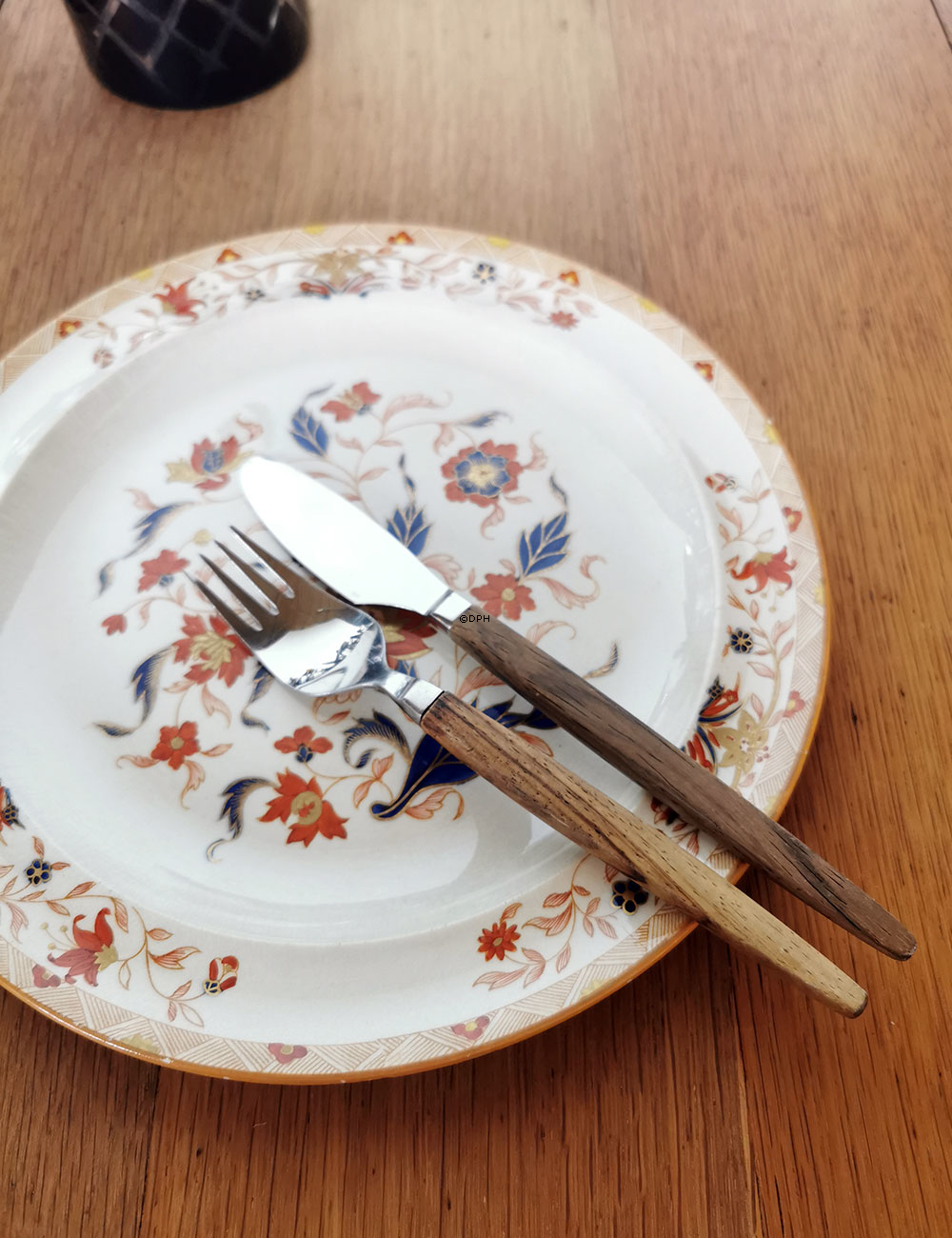 Raadvad Palisander Eton bestik, i alt 69 dele