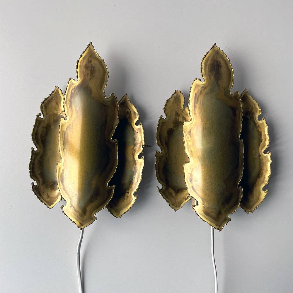 Holm Sørensen Vintage Væglamper sæt af 2 stk. design 5203 - blade