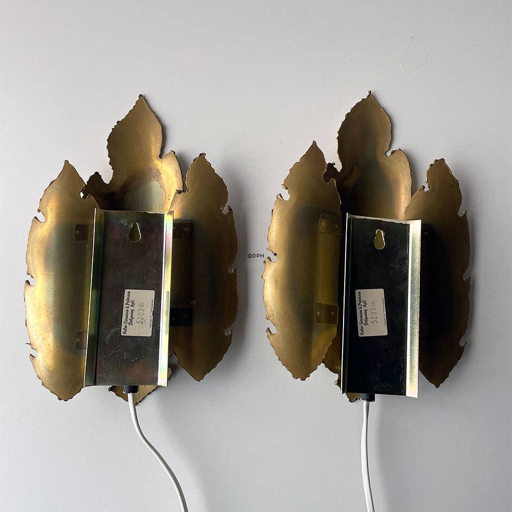 Holm Sørensen Vintage Væglamper sæt af 2 stk. design 5203 - blade