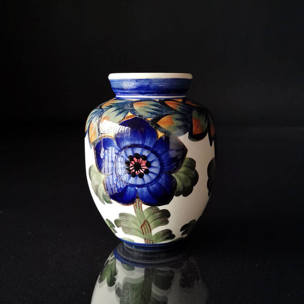 Aluminia vase blomstermotiv nr. 546-345