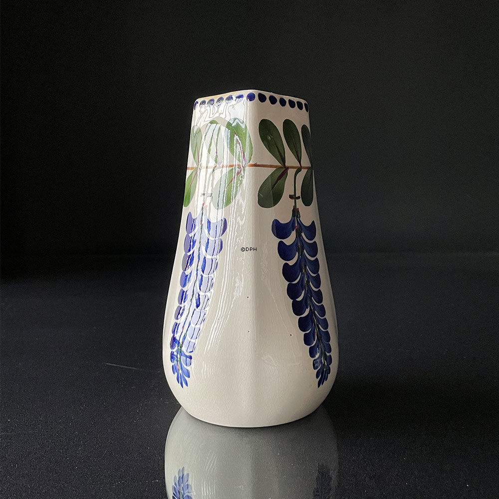 Aluminia vase blomstermotiv nr. 522-110 (med reparation, se foto)