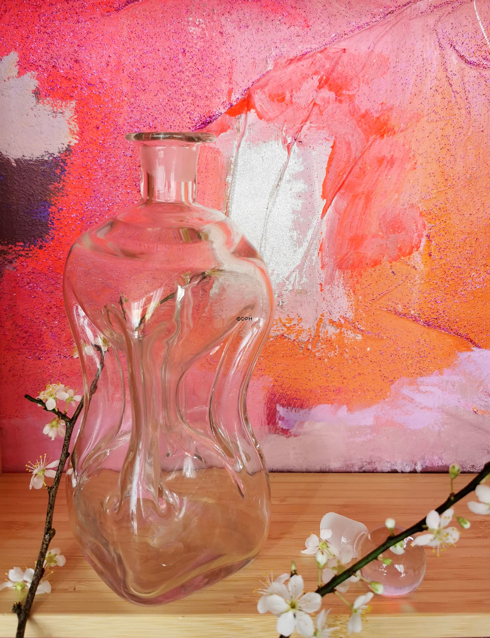 Holmegaard Glas Klukflaske med prop