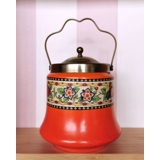 Orange krukke med låg fra Hampton Ivory England