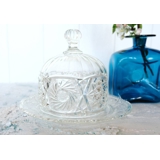 Osteklokke i glas med slibninger