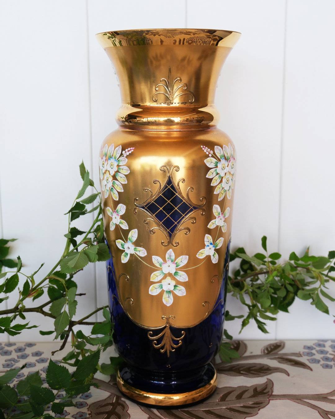 Bømisk Glas vase, vintage