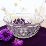 Glas skål med slibninger