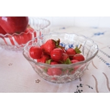 Glas skål med slibninger