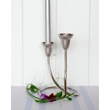 Antik Georg Jensen Swing lysestage, til 2 lys, rustfrit stål