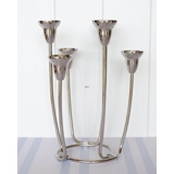 Antik Georg Jensen Swing lysestage, til 6 lys, rustfrit stål