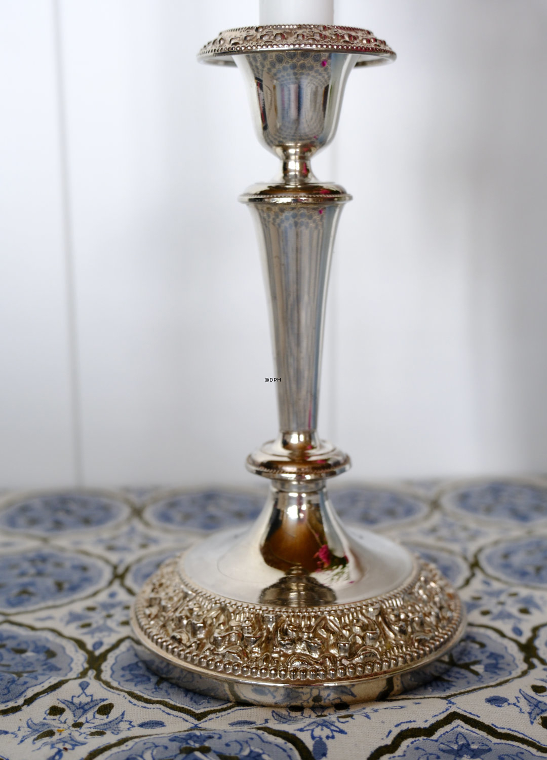 Søde lysestager i sølvplet, sæt af 2 stk.