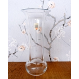 Holmegaard trompet vase, klar glas, stor