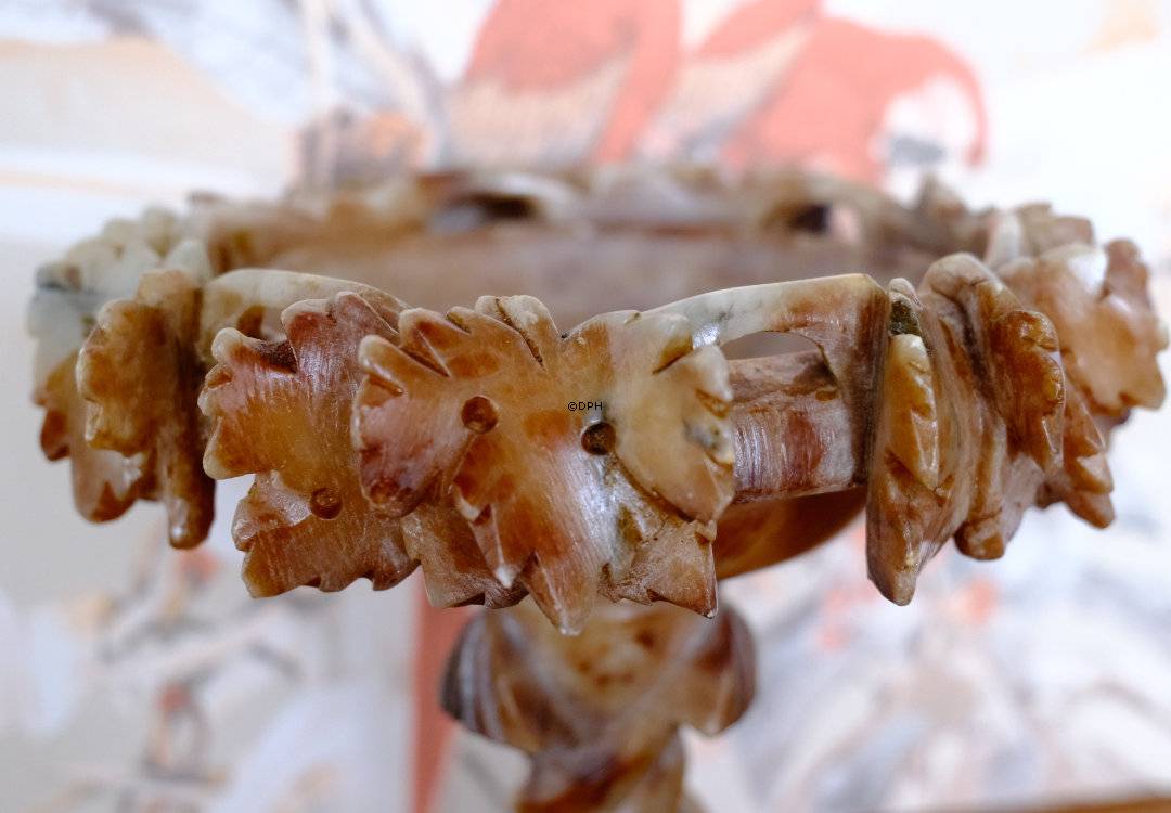 Italiensk håndskåret opsats i Marmor - fra før 1890 - Højde 17 cm