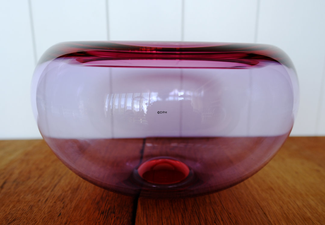 Holmegaard Provence skål, Rød/rosa, mellem 27 cm