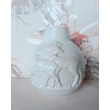 Michael Andersen Vase med rådyr, Hvid Keramik