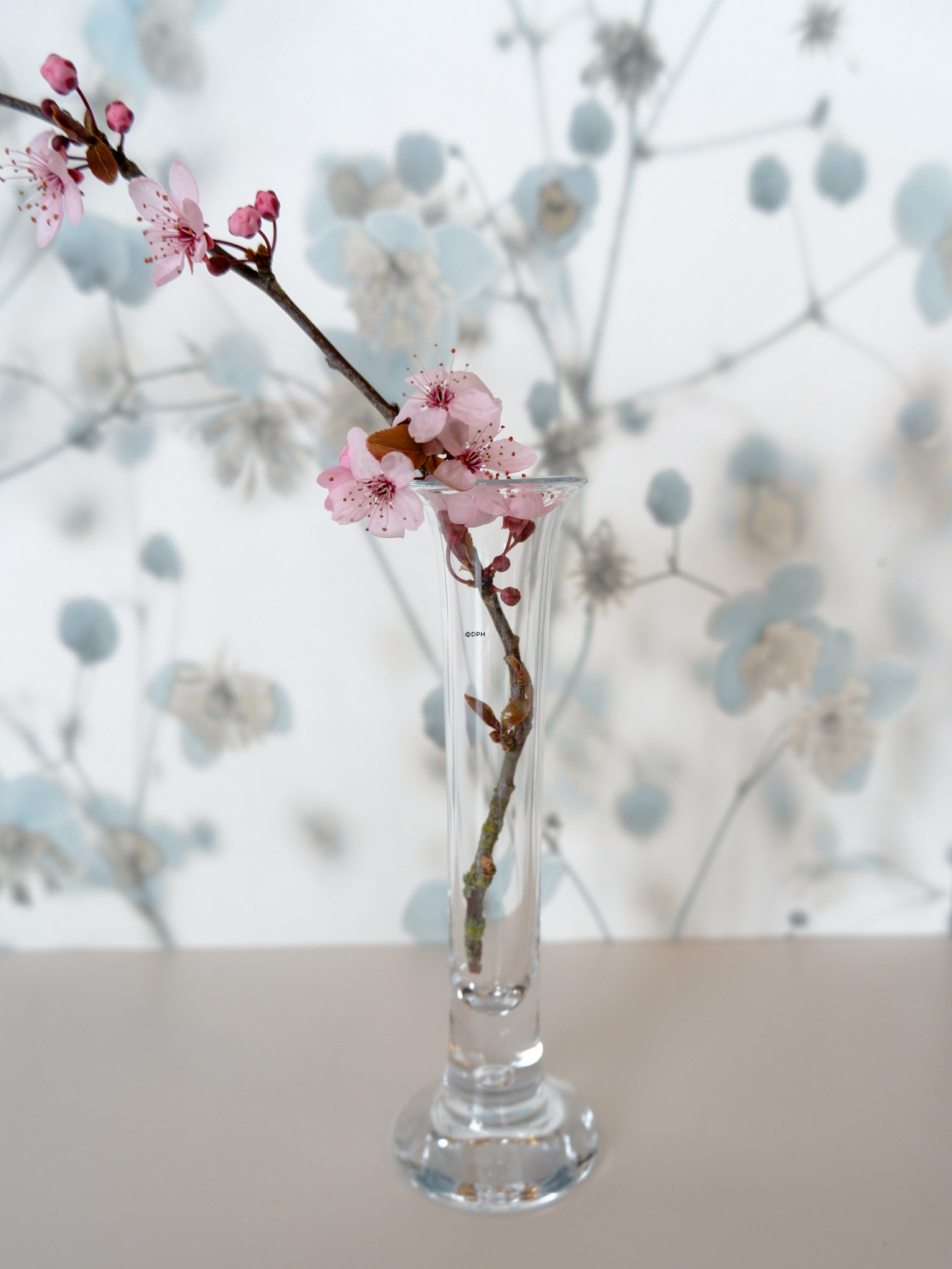 Holmegaard vase lille, klar Solitær 17cm