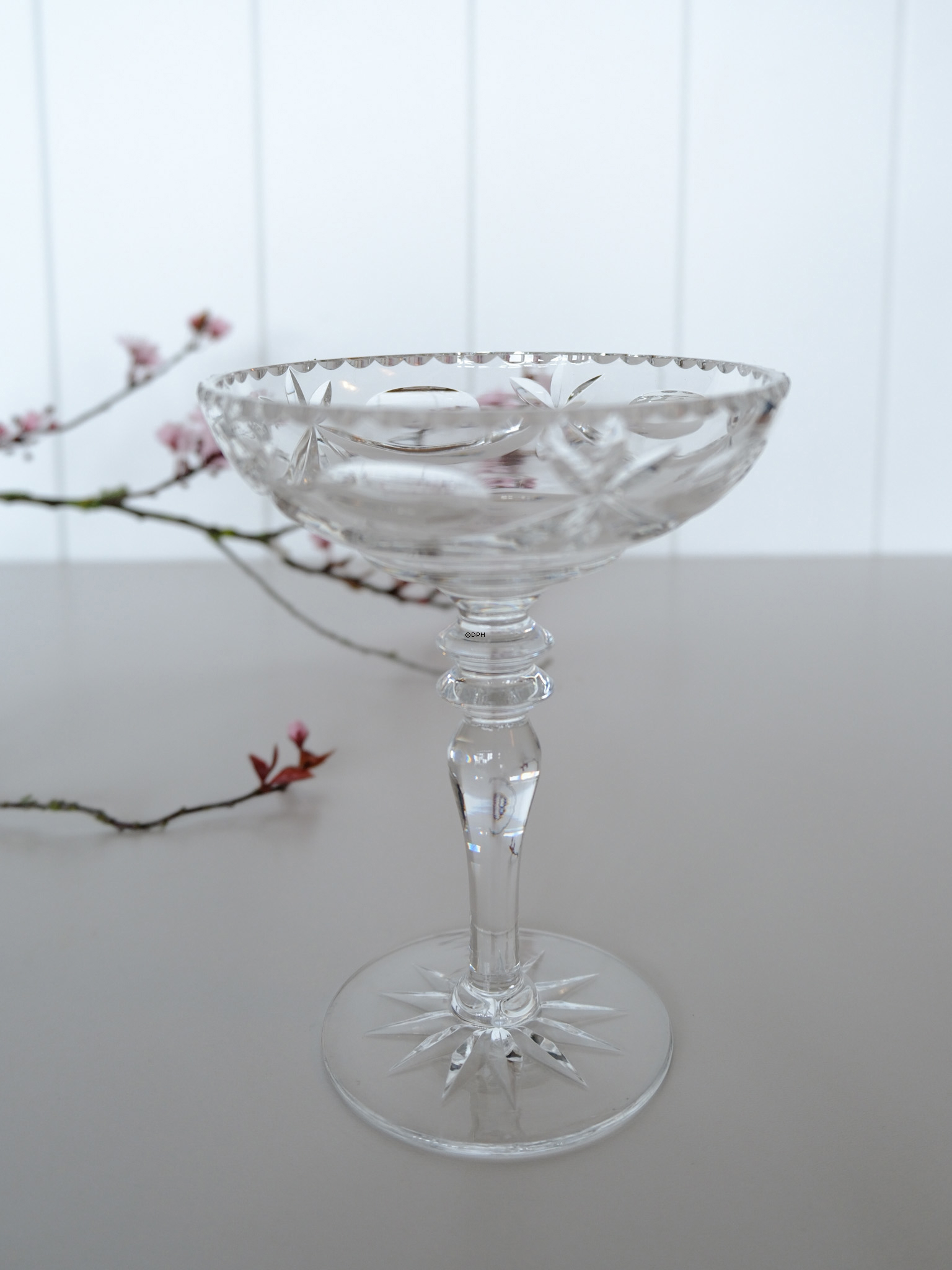 Krystal glas skål på fod