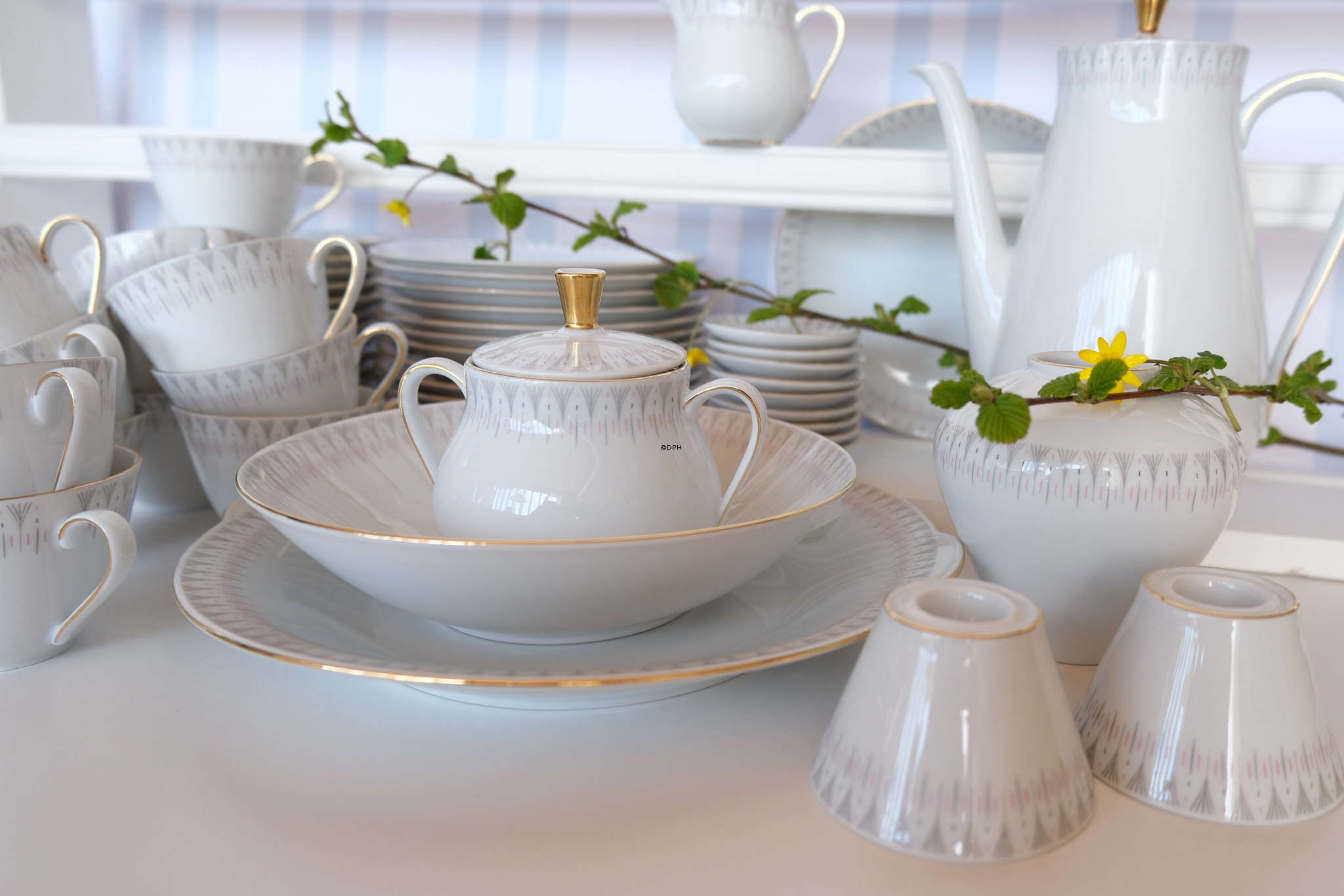Bavaria Kongeaa kaffestel til 12 personer (Retro/Vintage)