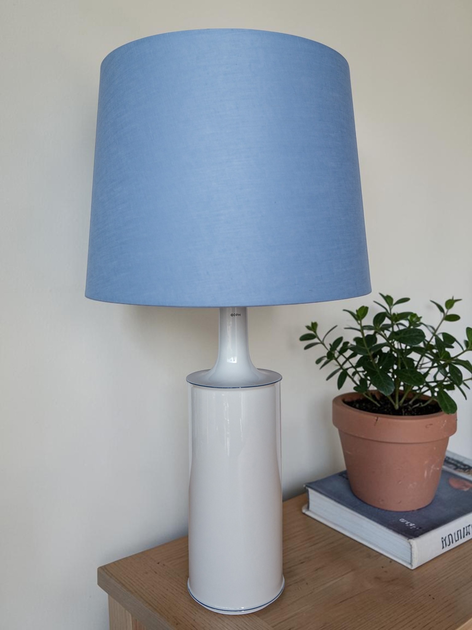 Royal Copenhagen Blåkant Lampe nr. 3916, ekstra stor