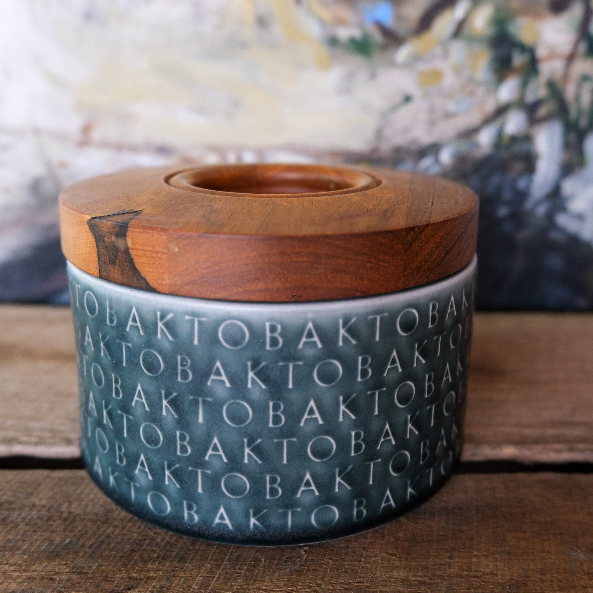 Kronjyden tobakskrukke med låg