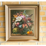 Porcelænssmaleri med blomster - (1 stk.) J. L. Jensen - Royal Copenhagen