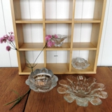 Holmegaard Åkande lysestage, Klar glas, 10 cm