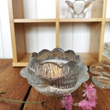 Holmegaard Åkande lysestage, Klar glas, 12 cm