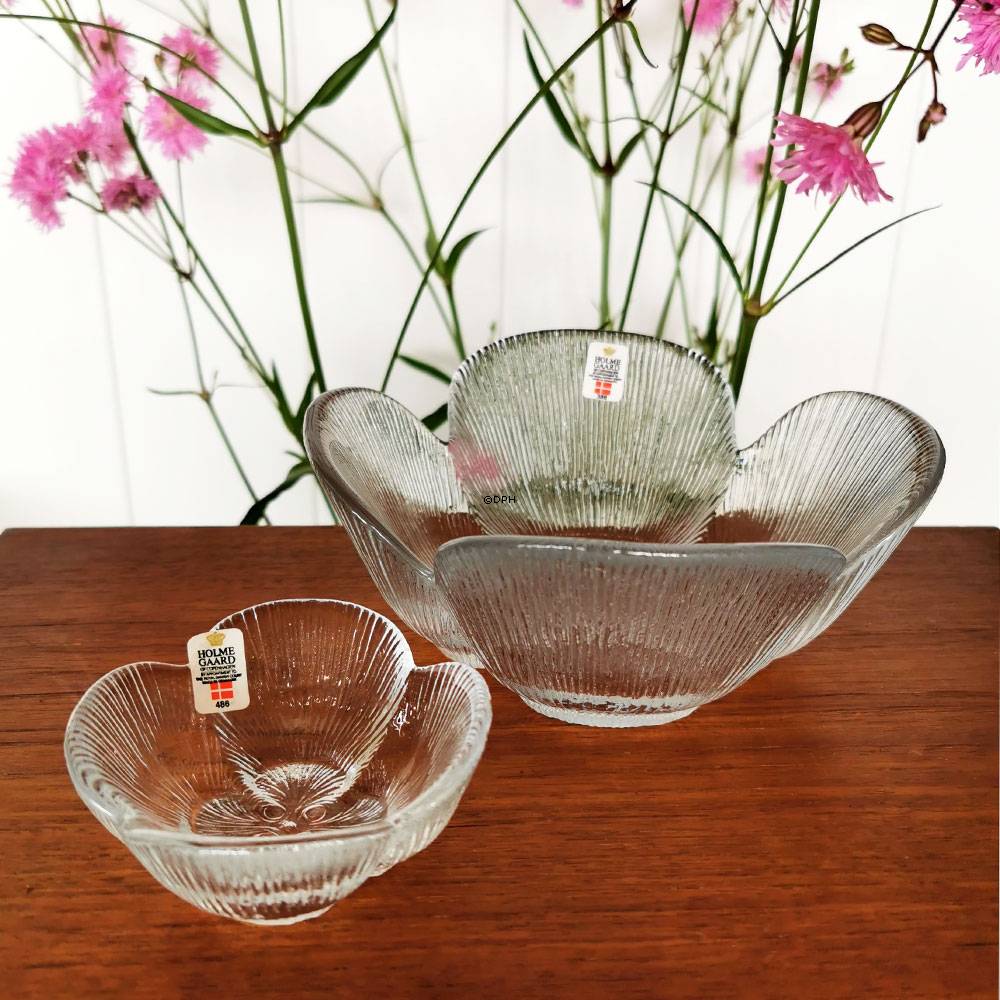 Holmegaard Garni skål, klar glas, 17 cm