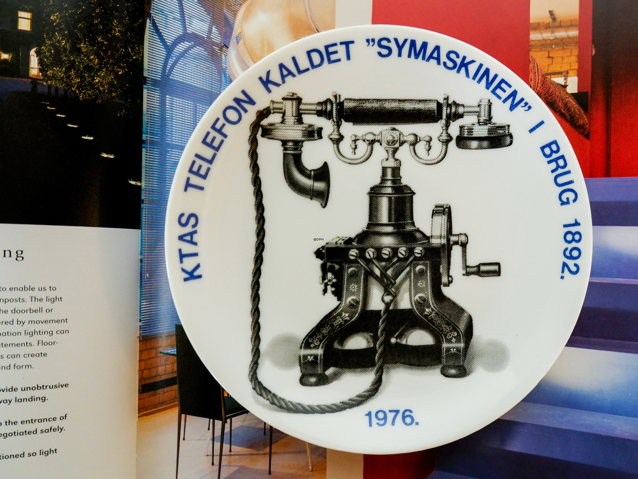 Telefonplatter med forskellige motiver, samlet sæt af 18 stk.