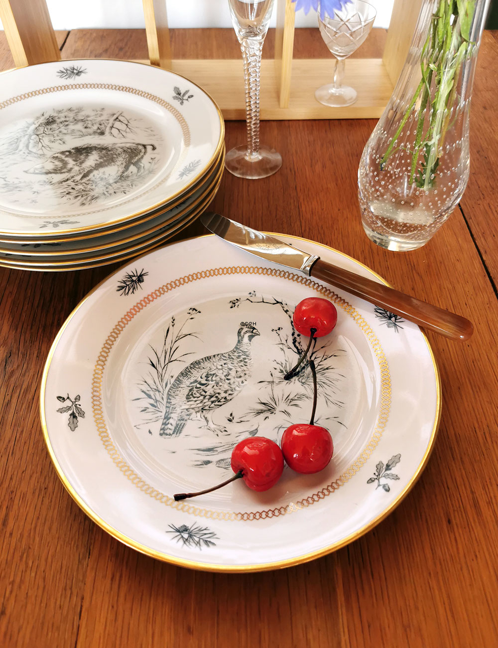 Kahla Könitz platter med dyr, sæt af 6 stk.