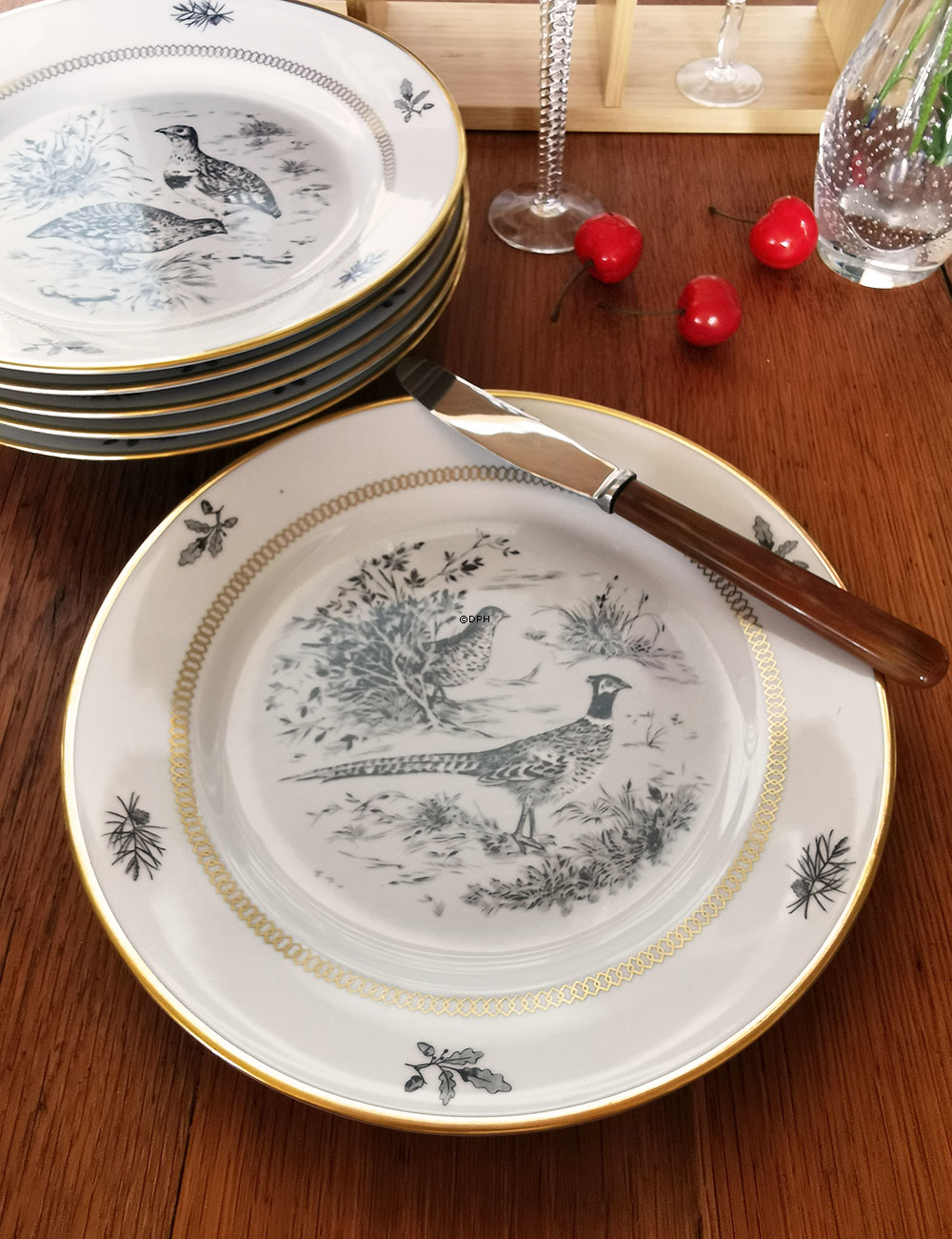 Kahla Könitz platter med dyr, sæt af 6 stk.