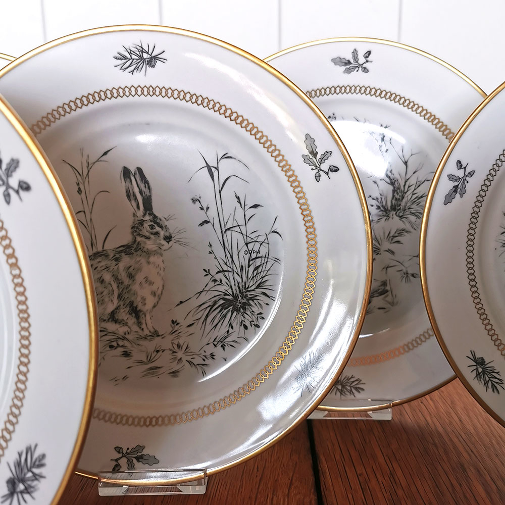 Kahla Könitz platter med dyr, sæt af 6 stk.