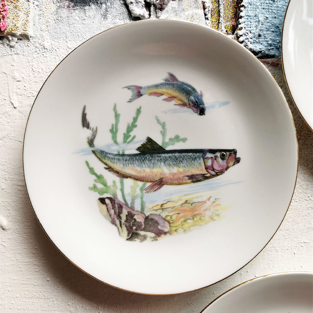 Kahla Könitz platter med fisk, sæt af 10 stk.