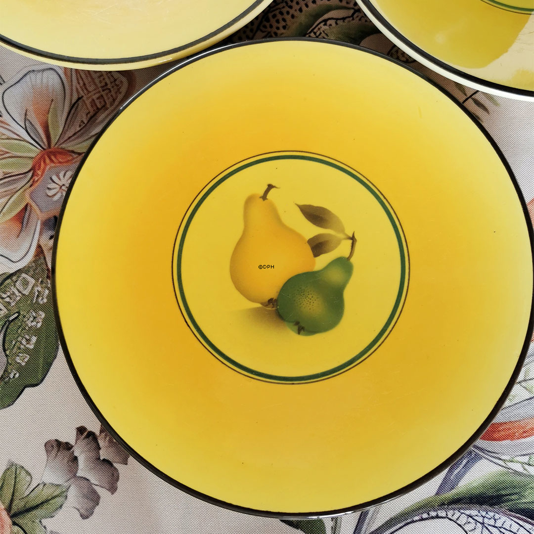 Aluminia Bellona frugtstel, tallerkener med frugter, 3 stk.