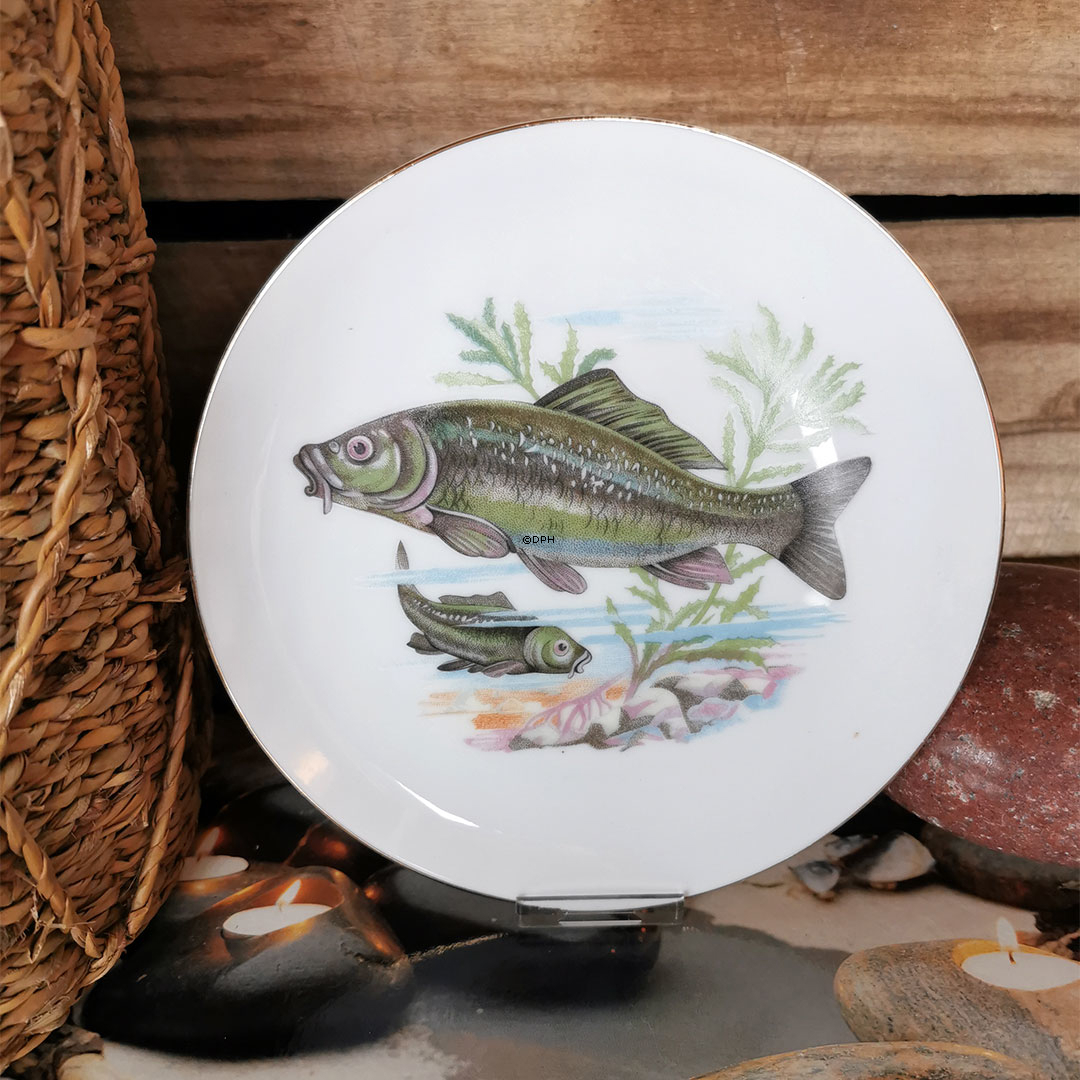 Fiske tallerkener, sæt af 12 stk. (brugt)