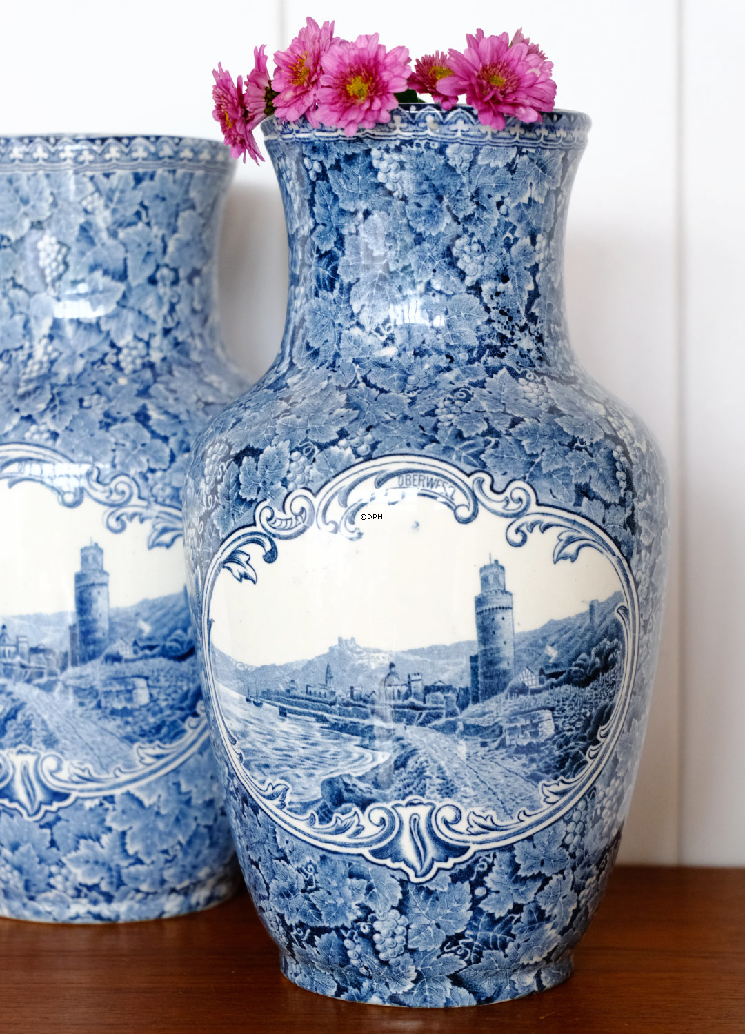 Rhein Ludwig Wessel vaser med dekoration fra Oberwesel, sæt af 2 stk.