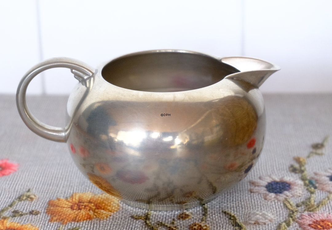 Kaffekande, flødekande og sukkerskål i hollandsk tin