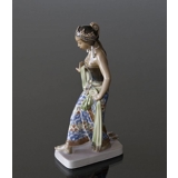 Javanesisk kvinde figur, dansende, Dahl Jensen nr. 1114