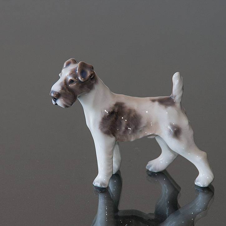 Dahl Jensen Hunde figur, Ruhåret Fox Terrier nr. 1118
