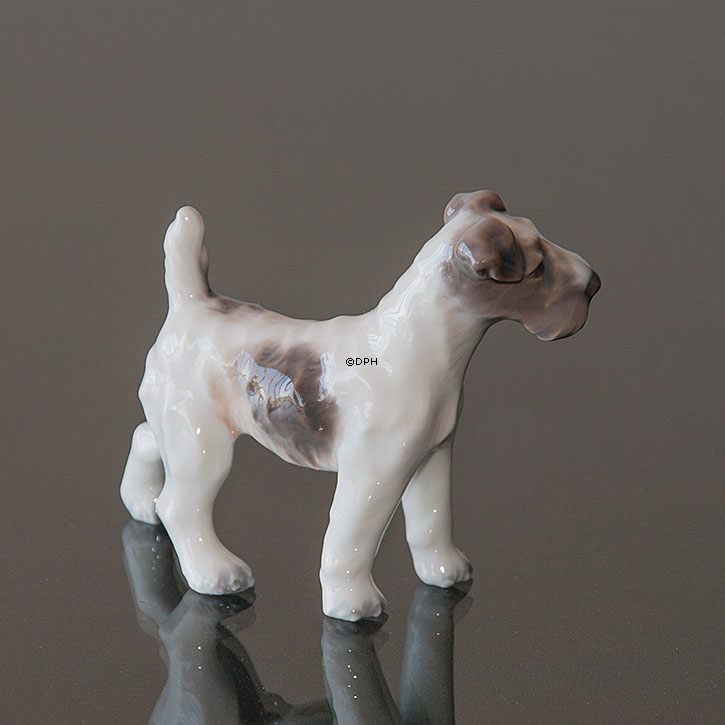 Dahl Jensen Hunde figur, Ruhåret Fox Terrier nr. 1118