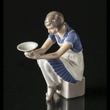 Girl, ceramic artist, figurine Dahl Jensen
