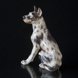 Dahl Jensen Hunde figur, siddende Grand Danois, nr. 1128