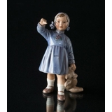 Pige med bamse vinker, Dahl Jensen Figur