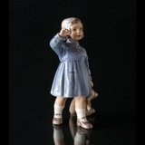 Pige med bamse vinker, Dahl Jensen Figur