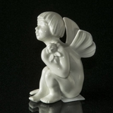 Engel/Cupid mit Rose Figur, weiß, Dahl Jensen Nr. 1163