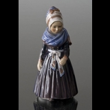 Dahl Jensen figurine Fanoe Girl standing in Regionall Costume, Height 18,5 cm