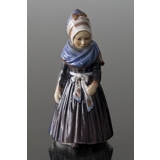 Dahl Jensen figurine Fanoe Girl standing in Regionall Costume, Height 18,5 cm